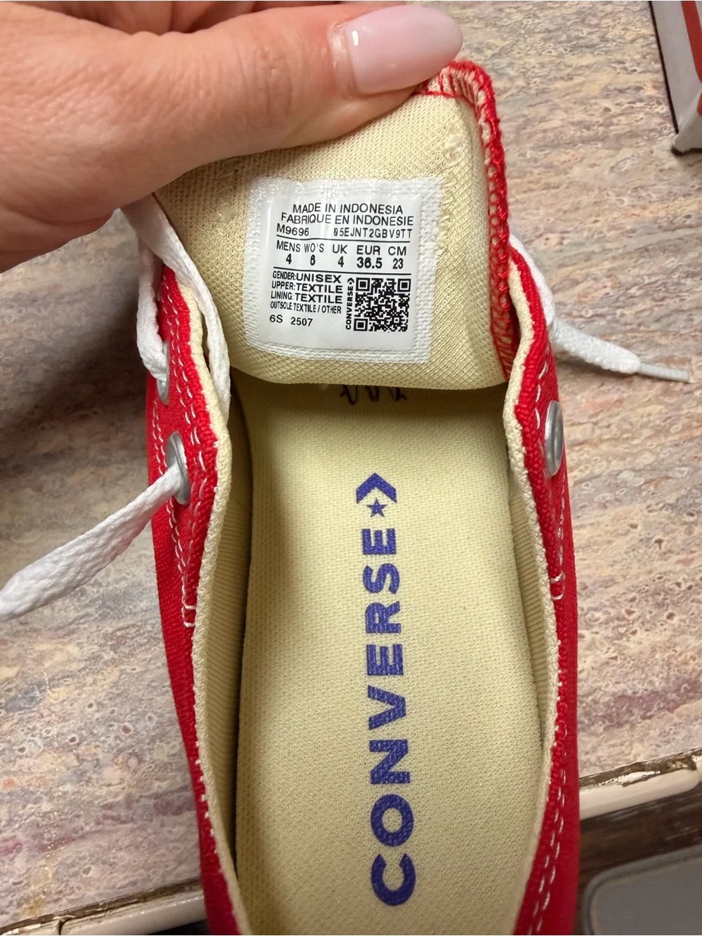 Converse Kids Red Low-Top Canvas Sneaker with White Laces